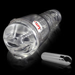 Male Masturbator Handheld Realistic LIPS Texture in Clear Case with Rechargable Vibrating Bullet