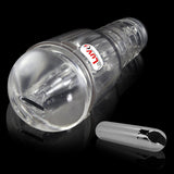 Male Masturbator Handheld Realistic STEALTH Texture in Clear Case with Rechargable Vibrating Bullet