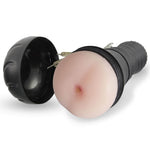 Compact Vibrating Male Masturbator Handheld Realistic ANUS Texture in Black Case