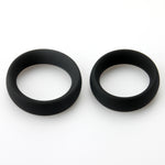 LeLuv Wide Oval Cock Ring 2-Pack - 45mm (1.8") and 51mm (2.0") Inner Diameters
