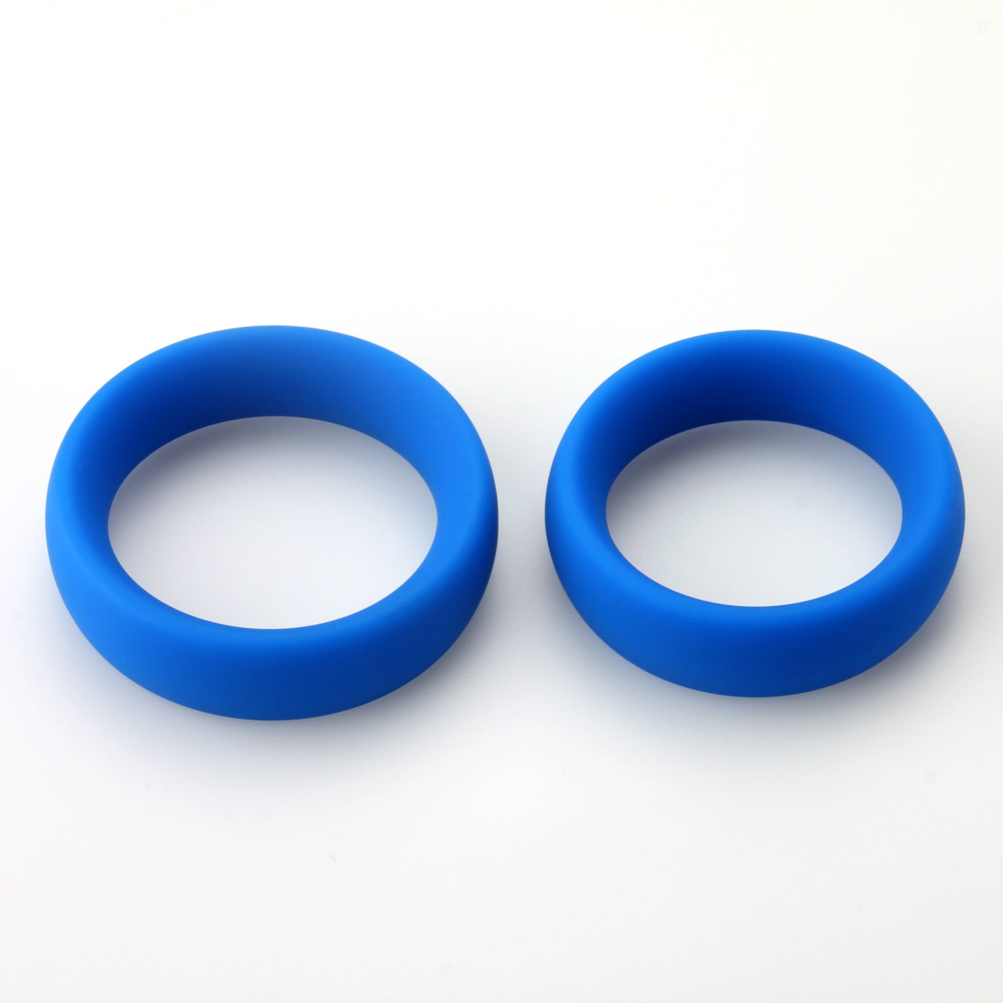 LeLuv Wide Oval Cock Ring 2-Pack - 45mm (1.8") and 51mm (2.0") Inner Diameters