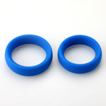 LeLuv Wide Oval Cock Ring 2-Pack - 45mm (1.8") and 51mm (2.0") Inner Diameters