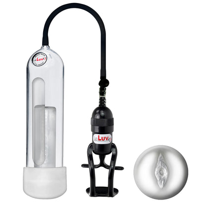 LeLuv EasyOp Penis Pump Kit - Z-Grip Handle, 2.25" x 9" Magic Cylinder with Silicone Hose and Magic Sleeve