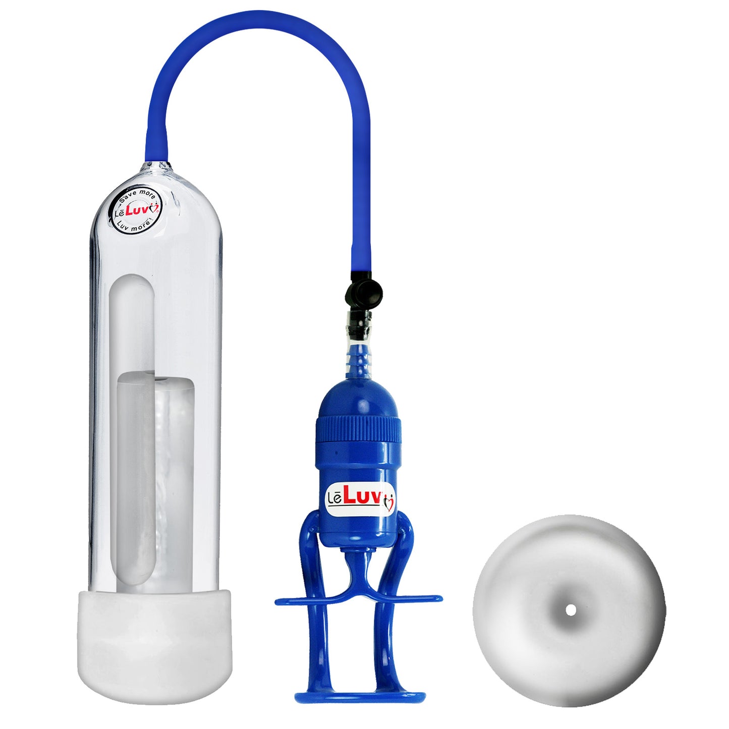 LeLuv EasyOp Penis Pump Kit - Z-Grip Handle, 2.25" x 9" Magic Cylinder with Silicone Hose and Magic Sleeve