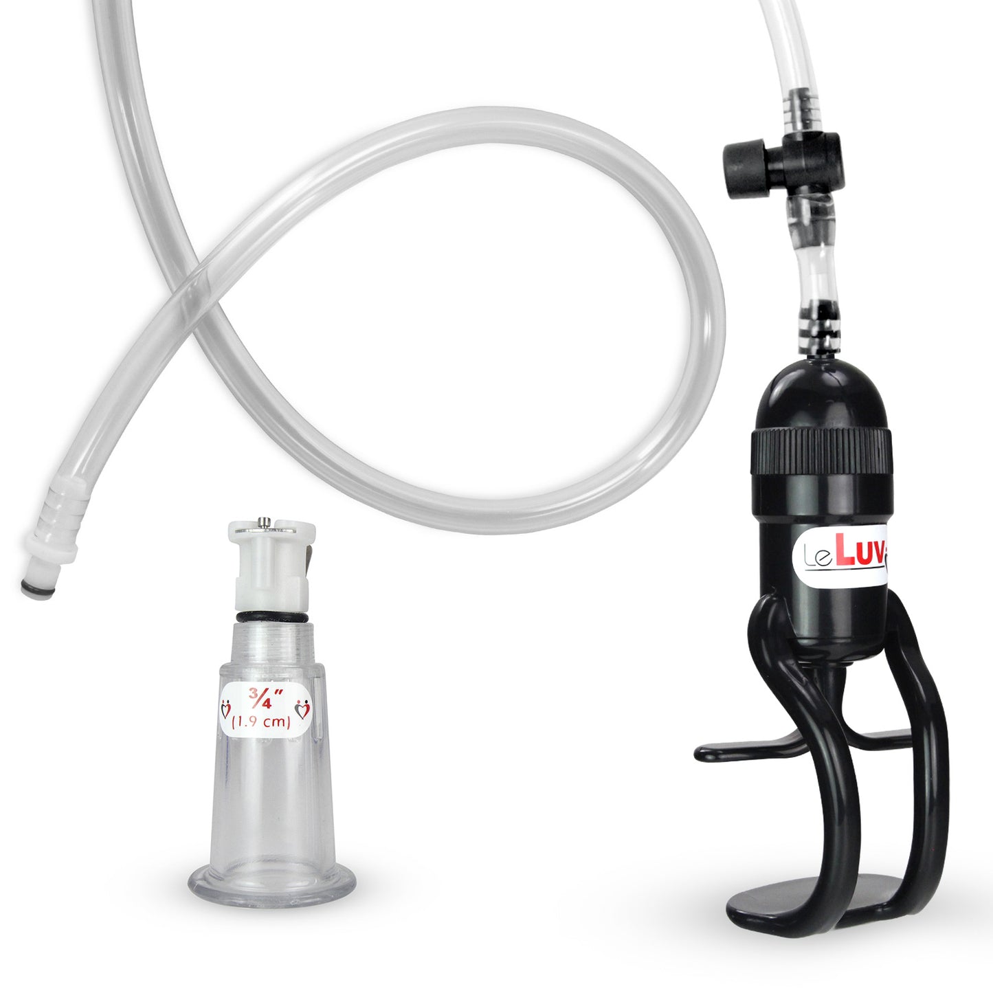 LeLuv .75 Inch 1.9 cm Medium EasyOp Z Grip Clitoris Vacuum Suction Pump Hightened Sensitivity Device