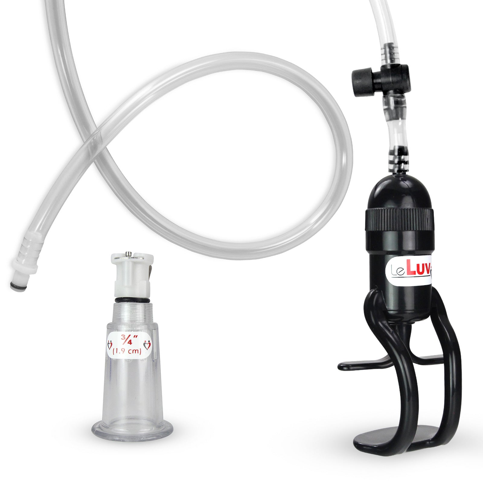 LeLuv .75 Inch 1.9 cm Medium EasyOp Z Grip Clitoris Vacuum Suction Pump Hightened Sensitivity Device