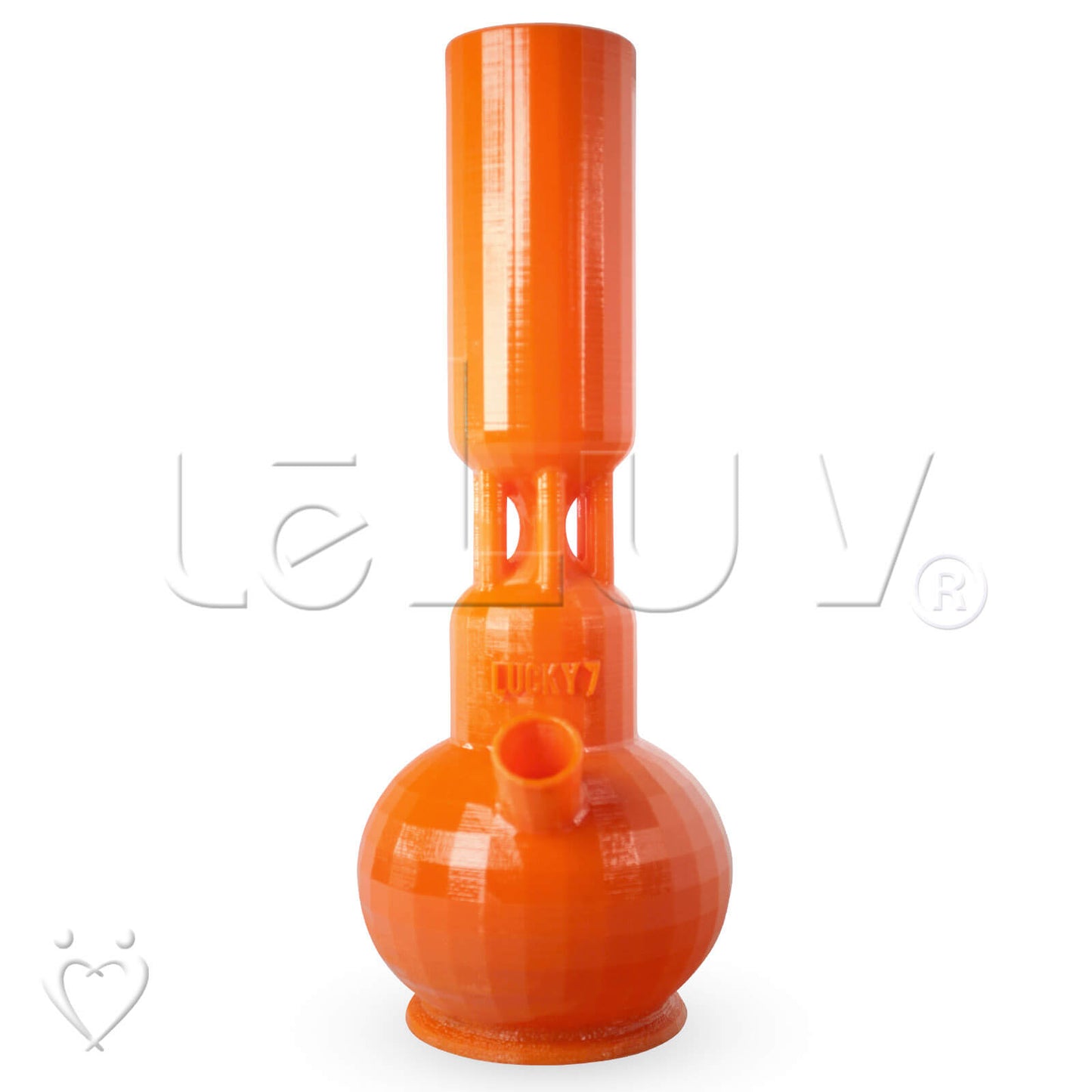 Lucky 7 Big Boy Wide Mouth Bong - Tangerine (Orange)