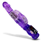 LeLuv NEW 8.75" Slim Bunny Rabbit Vibrator Showerproof Beads Vibe PURPLE