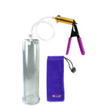 ULTIMA Purple Penis Pump Rubber Grips, Clear Hose 12" Length - 3.00" Cylinder Diameter