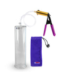 ULTIMA Purple Penis Pump Rubber Grips, Clear Hose 12" Length - 3.25" Cylinder Diameter