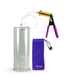 ULTIMA Purple Penis Pump Rubber Grips, Clear Hose 12" Length - 4.50" Cylinder Diameter