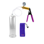 ULTIMA Purple Penis Pump Rubber Grips, Clear Hose with Gauge  2.875" Cylinder Diameter