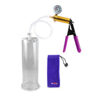 ULTIMA Purple Penis Pump Rubber Grips, Clear Hose with Gauge  3.00" Cylinder Diameter
