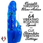 Rabbit Vibrator WAVE PASSION Rotating Digital Control