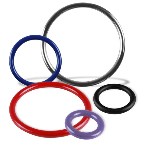 Stainless Steel Glans/Penis Rings | LeLuv® 5mm-6mm Round Gauge | 22mm-64mm Inner Diameter