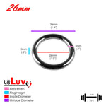 Stainless Steel Glans/Penis Rings | LeLuv® 5mm-6mm Round Gauge | 22mm-64mm Inner Diameter