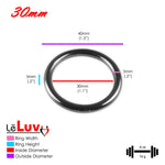 Stainless Steel Glans/Penis Rings | LeLuv® 5mm-6mm Round Gauge | 22mm-64mm Inner Diameter