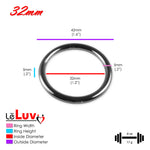 Stainless Steel Glans/Penis Rings | LeLuv® 5mm-6mm Round Gauge | 22mm-64mm Inner Diameter
