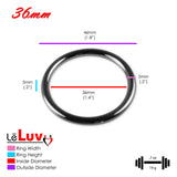 Stainless Steel Glans/Penis Rings | LeLuv® 5mm-6mm Round Gauge | 22mm-64mm Inner Diameter