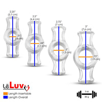 LeLuv Constriction Rings 4-Pack Clear Stretchy Handles