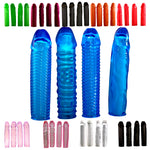 LeLuv 7-Inch Penis Extension Sleeve: Experience Pleasure with Unique Textures - Nodules, Tendrils, Spikes & More!
