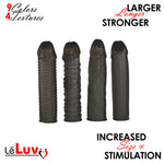 LeLuv 7-Inch Penis Extension Sleeve: Experience Pleasure with Unique Textures - Nodules, Tendrils, Spikes & More!