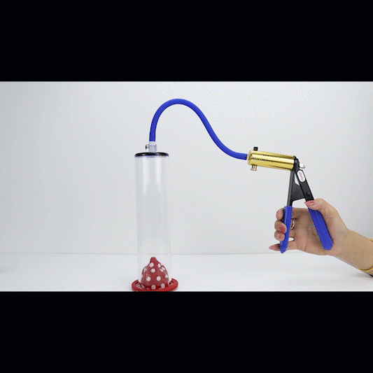 Ultima Blue Penis Pump (Protected Gauge, 9” Wide Flange)