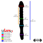 LeLuv Glass 8.5 Inch Double-ended Swirled Slim Shaft Pointed Tips Dildo
