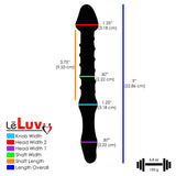 LeLuv Glass 8.5 Inch Double-ended Swirled Slim Shaft Pointed Tips Dildo