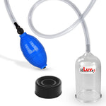 EasyOp Penis Head Pump | Blue BGrip Handle/Clear Hose & Glans Cylinder + Silicone sleeve Heavy Duty (Black)