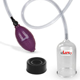 EasyOp Penis Head Pump | Purple BGrip Handle/Clear Hose & Glans Cylinder + Silicone sleeve Heavy Duty (Black)