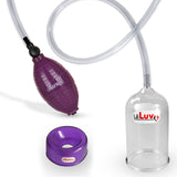 EasyOp Penis Head Pump | Purple BGrip Handle/Clear Hose & Glans Cylinder + TPR sleeve Medium (Purple)