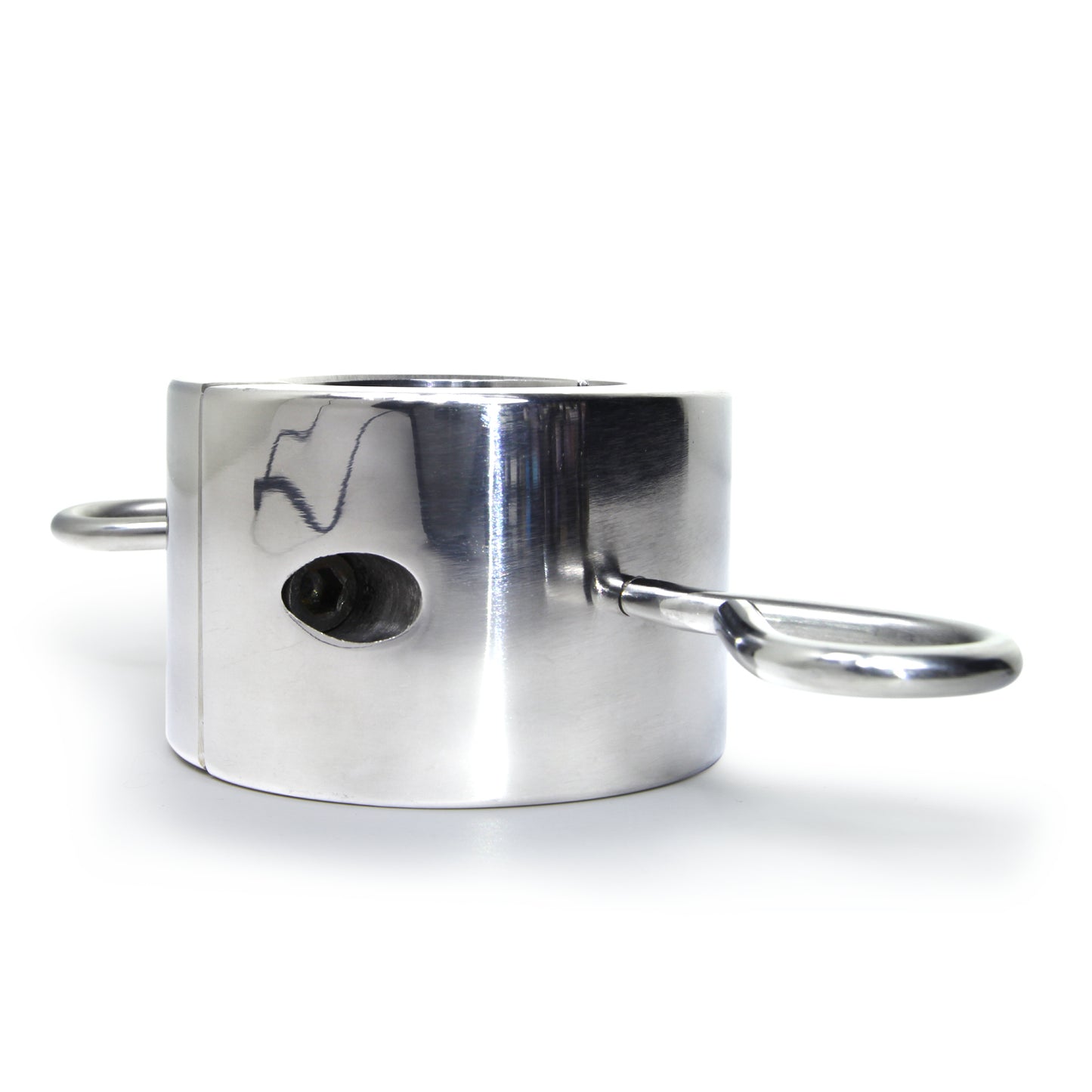 CBT Cock Ring Testicle Scrotum Stretcher w/ Eye Hooks | Stainless Steel