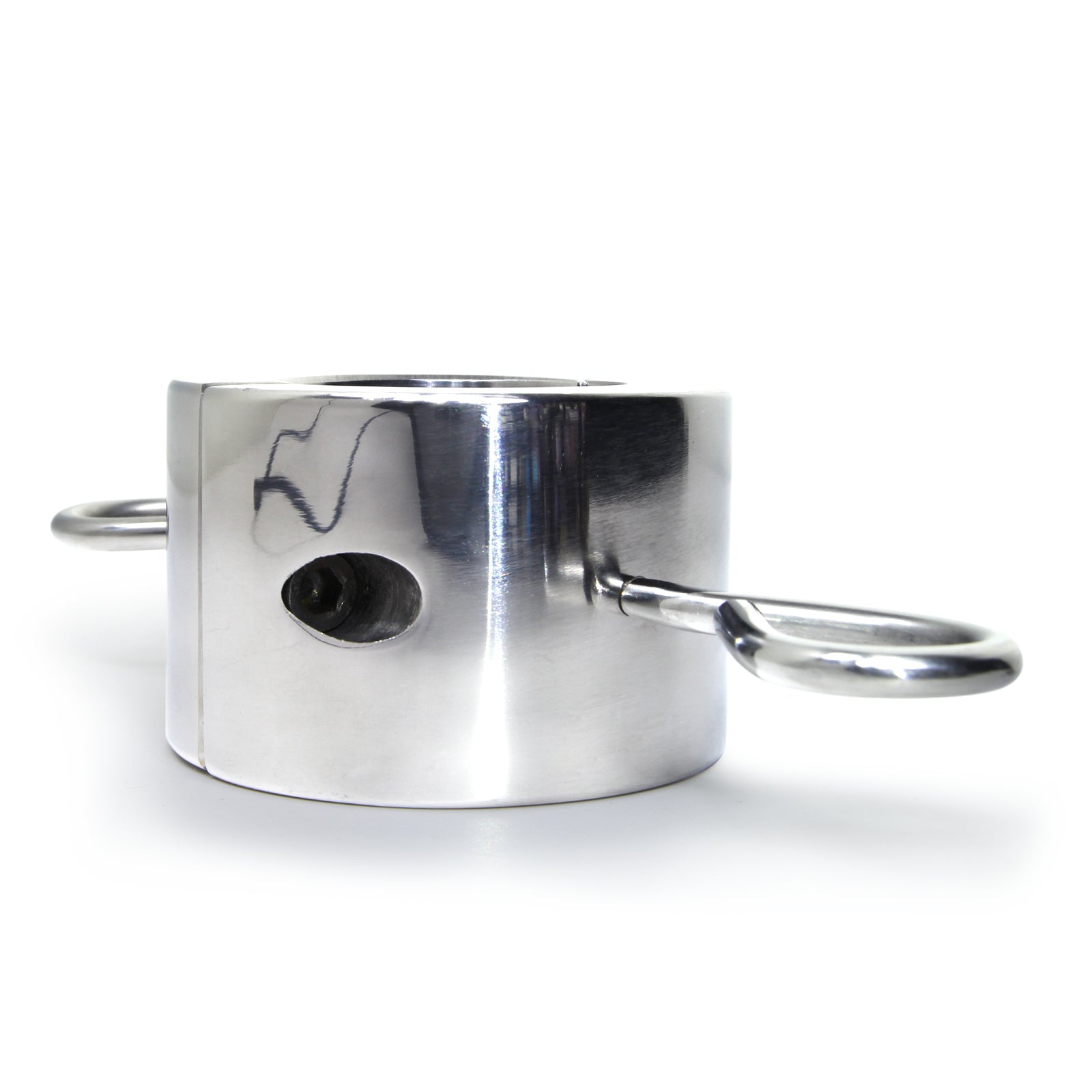 CBT Cock Ring Testicle Scrotum Stretcher w/ Eye Hooks | Stainless Steel