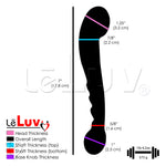 Dildo Stainless Steel Double Ended Curved Ribbed