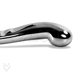 Dildo Stainless Steel Double Ended Curved Ribbed