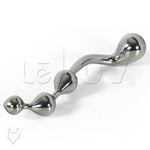 Dildo Kinky Wand Solid Stainless Steel Beaded Curved