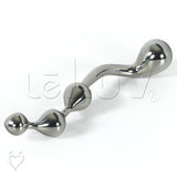 Dildo Kinky Wand Solid Stainless Steel Beaded Curved