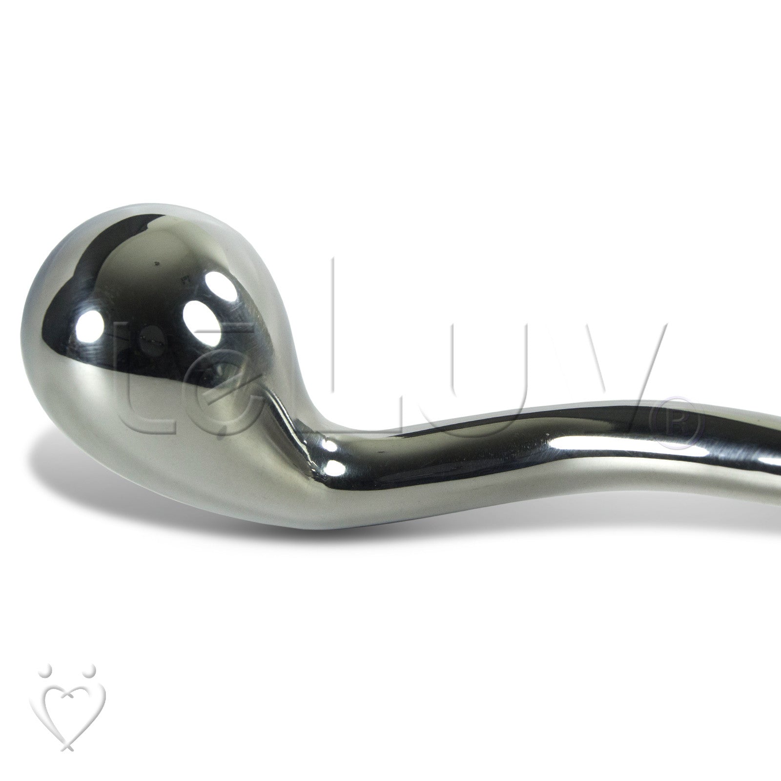 Dildo Kinky Wand Solid Stainless Steel Beaded Curved