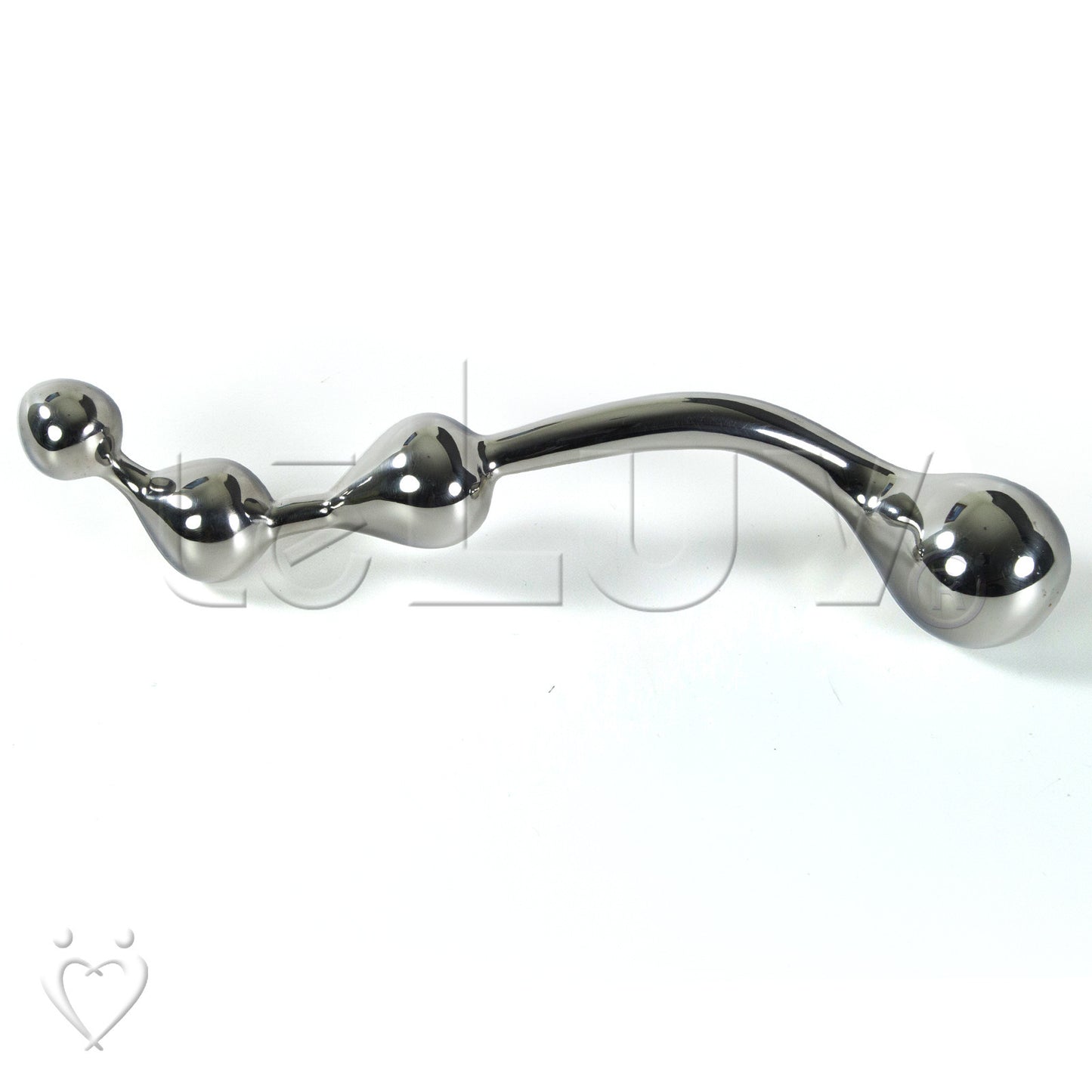 Dildo Kinky Wand Solid Stainless Steel Beaded Curved