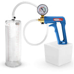 LeLuv MAXI Penis Pump Blue/Purple Handle | 9"/12" Length x Diameter 1.35"-5.00"