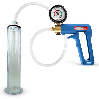 LeLuv Maxi Blue Handle Clear Hose | Penis Pump 9"/12" Length | WIDE FLANGE Cylinder