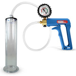 LeLuv Maxi Blue Handle Clear Hose | Penis Pump 9"/12" Length | WIDE FLANGE Cylinder