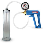 LeLuv Maxi Blue Handle Clear Hose | Penis Pump 9"/12" Length | WIDE FLANGE Cylinder