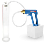 LeLuv MAXI Penis Pump Blue/Purple Handle | 9"/12" Length x Diameter 1.35"-5.00"