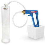 LeLuv MAXI Penis Pump Blue/Purple Handle | 9"/12" Length x Diameter 1.35"-5.00"