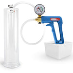 LeLuv MAXI Penis Pump Blue/Purple Handle | 9"/12" Length x Diameter 1.35"-5.00"