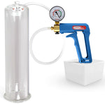 LeLuv MAXI Penis Pump Blue/Purple Handle | 9"/12" Length x Diameter 1.35"-5.00"