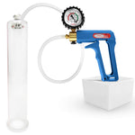 LeLuv MAXI Penis Pump Blue/Purple Handle | 9"/12" Length x Diameter 1.35"-5.00"