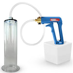 LeLuv Maxi Blue Handle Clear Hose | Penis Pump 9"/12" Length | WIDE FLANGE Cylinder